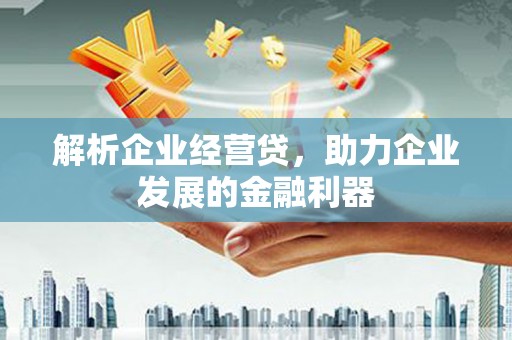 古丈解析企业经营贷，助力企业发展的金融利器
