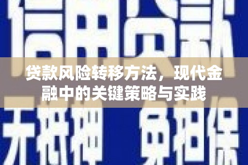 古丈贷款风险转移方法，现代金融中的关键策略与实践