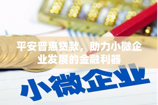 古丈平安普惠贷款，助力小微企业发展的金融利器