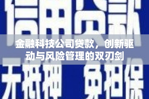 古丈金融科技公司贷款，创新驱动与风险管理的双刃剑